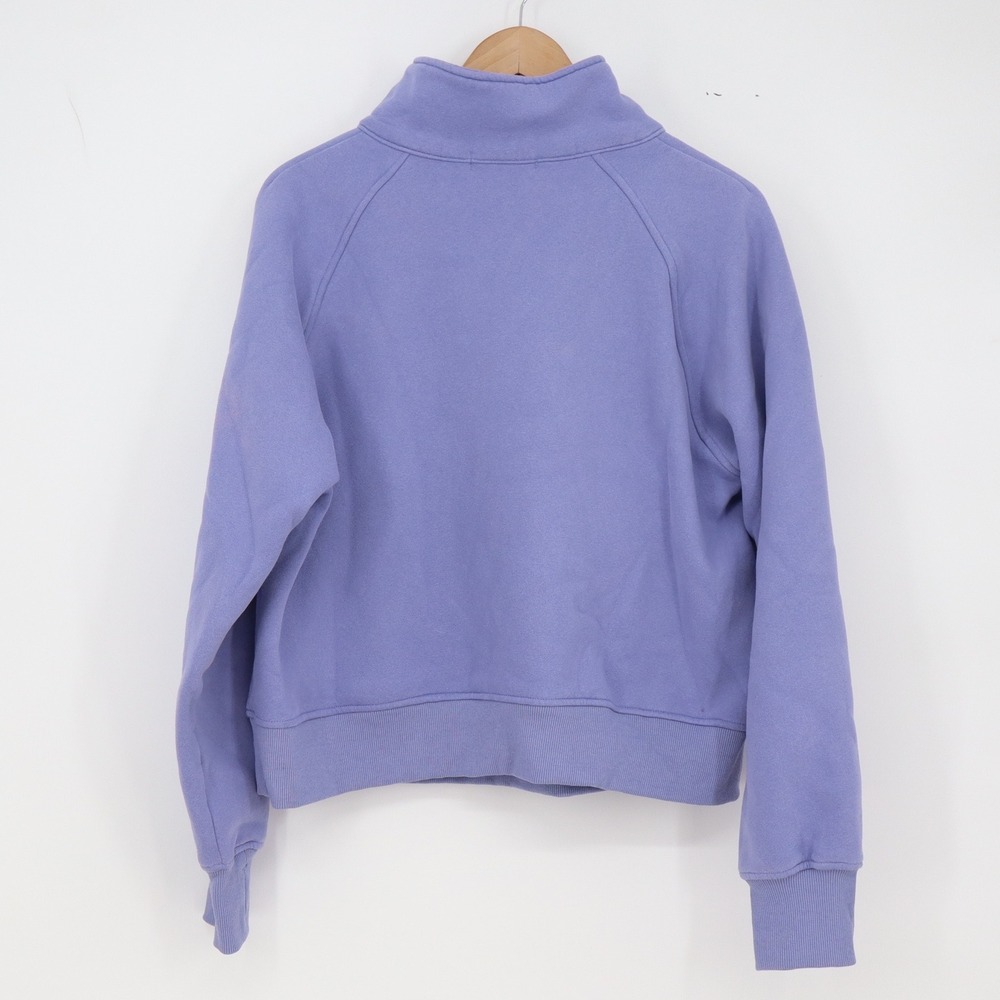 Automet Sweatshirt Womens M Purple Half Zip Fleece Thumbhole Excellent - Picture 4 of 5